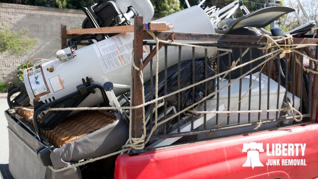 debris loaded on a truck