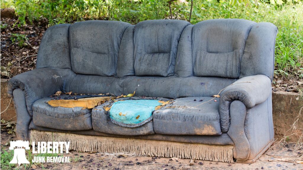 old couch in the yars