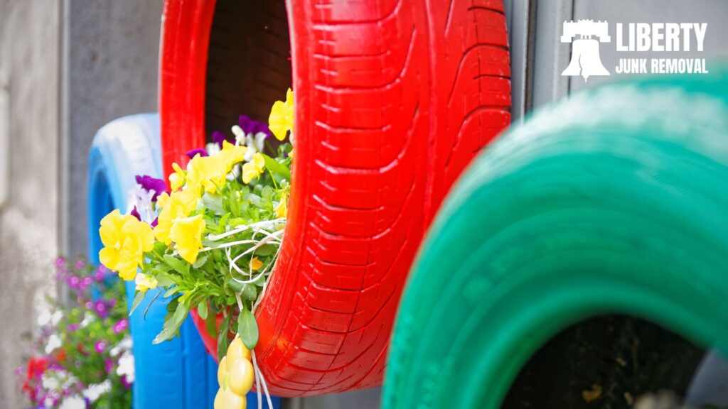 old tire planter